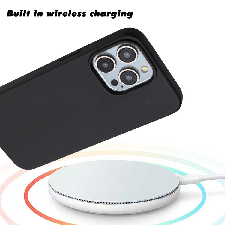 For iPhone 12 Pro Wheat MagSafe Magnetic Straw Material + TPU Phone Case(Black) - iPhone 12 / 12 Pro Cases by buy2fix | Online Shopping UK | buy2fix