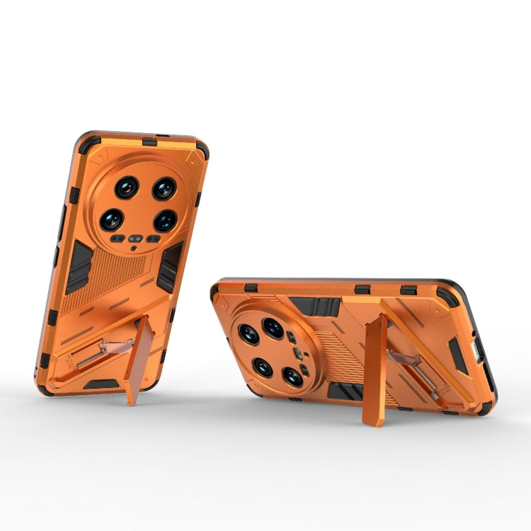 For Xiaomi 14 Ultra 5G Punk Armor 2 in 1 PC + TPU Phone Case with Holder(Orange) - 14 Ultra Cases by buy2fix | Online Shopping UK | buy2fix