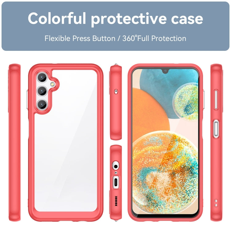 For Samsung Galaxy Jump 3 Colorful Series Acrylic Hybrid TPU Phone Case(Red) - Galaxy Phone Cases by buy2fix | Online Shopping UK | buy2fix