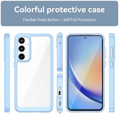 For Samsung Galaxy A35 Colorful Series Acrylic Hybrid TPU Phone Case(Blue) - Galaxy Phone Cases by buy2fix | Online Shopping UK | buy2fix