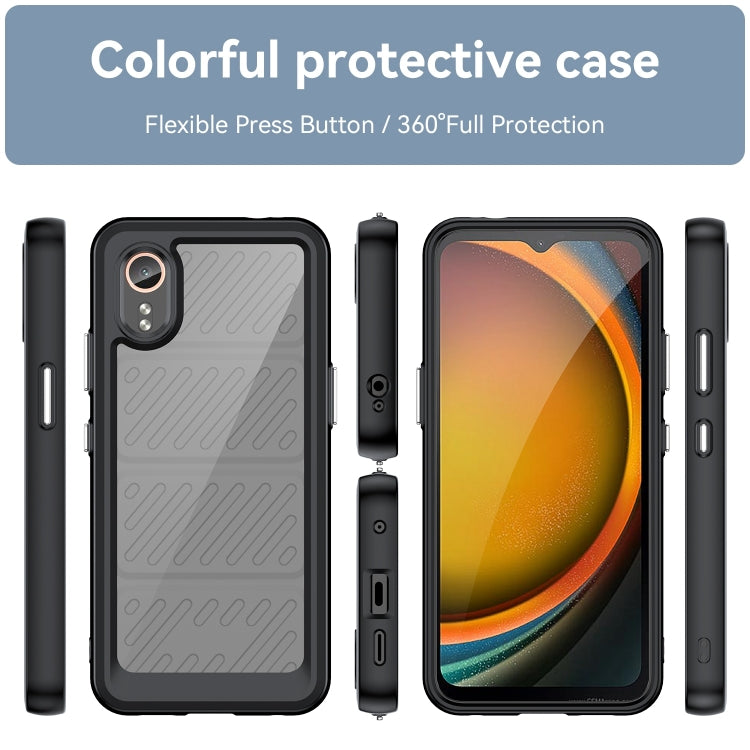 For Samsung Galaxy XCover 7 Colorful Series Acrylic Hybrid TPU Phone Case(Black) - Galaxy Phone Cases by buy2fix | Online Shopping UK | buy2fix