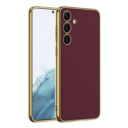 For Samsung Galaxy S24+ 5G GKK Plating TPU + Leather Full Coverage Phone Case(Red) - Galaxy S24+ 5G Cases by GKK | Online Shopping UK | buy2fix