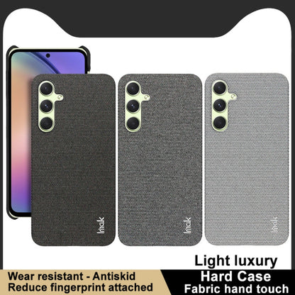 For Samsung Galaxy A35 5G imak Ruiyi Series Cloth Texture PU + PC Phone Case(Black) - Galaxy Phone Cases by imak | Online Shopping UK | buy2fix