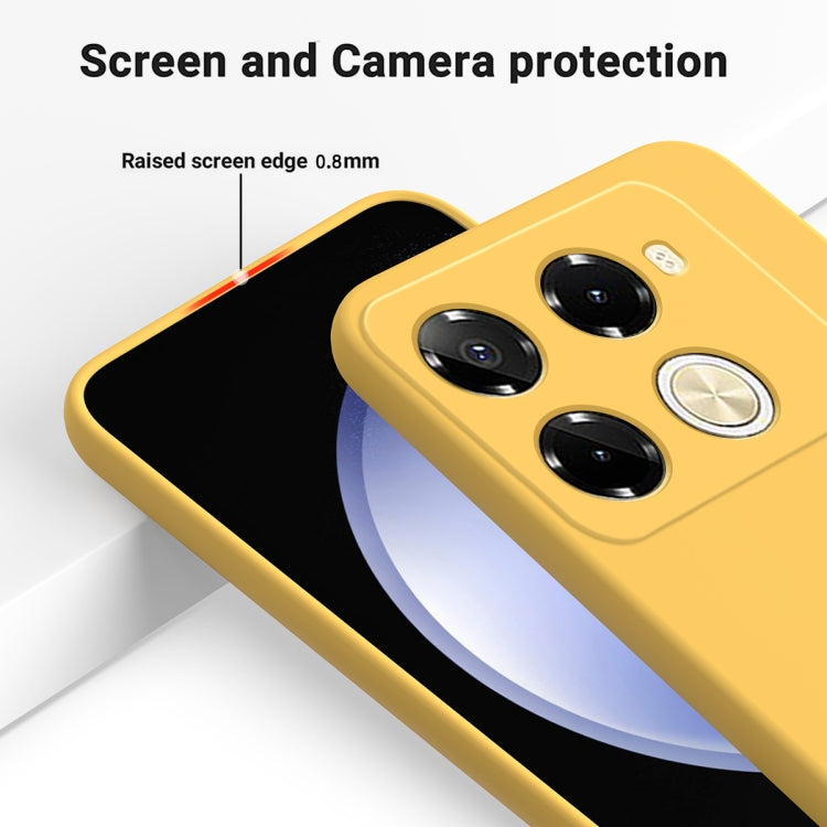 For Infinix Note 40 Pro 5G / 40 Pro+ 5G Solid Color Liquid Silicone Dropproof Full Coverage Protective Case(Yellow) - Infinix Cases by buy2fix | Online Shopping UK | buy2fix