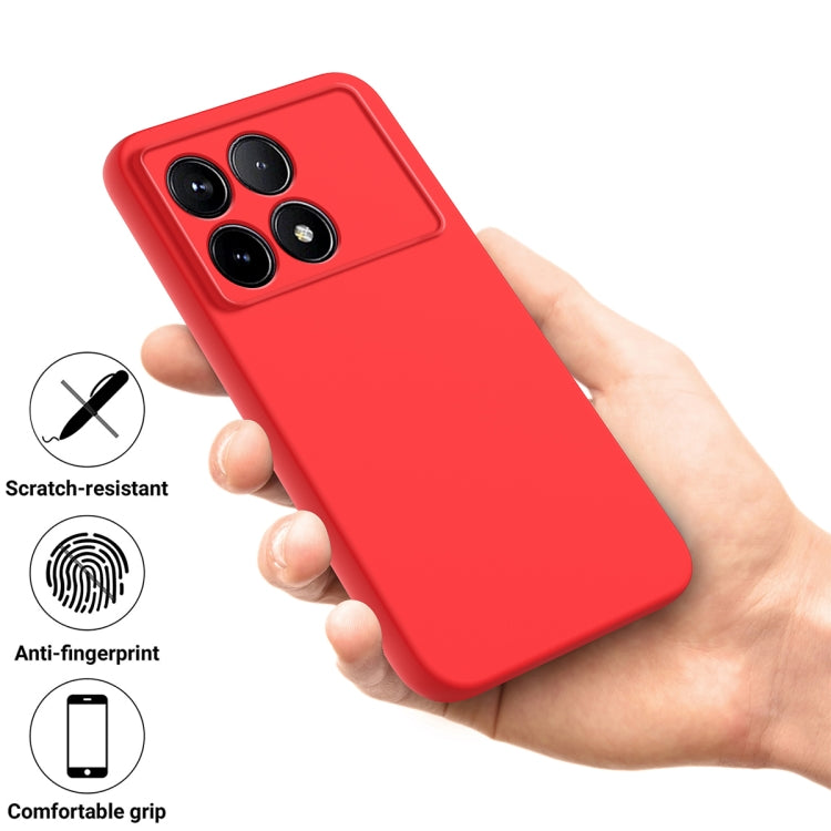 For Xiaomi Redmi K70/K70 Pro Solid Color Liquid Silicone Dropproof Full Coverage Phone Case(Red) - K70 Pro Cases by buy2fix | Online Shopping UK | buy2fix