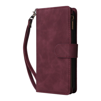 For Google Pixel 9 Pro Multifunctional Multi-Card Wallet Phone Leather Case(Wine Red) - Google Cases by buy2fix | Online Shopping UK | buy2fix