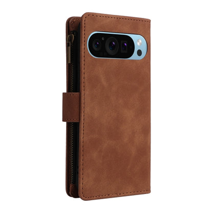 For Google Pixel 9 Multifunctional Multi-Card Wallet Phone Leather Case(Brown) - Google Cases by buy2fix | Online Shopping UK | buy2fix