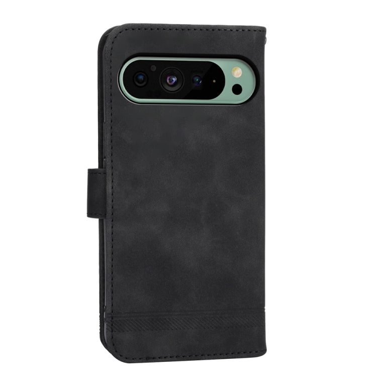 For Google Pixel 9 Dierfeng Dream Line TPU + PU Leather Phone Case(Black) - Google Cases by buy2fix | Online Shopping UK | buy2fix