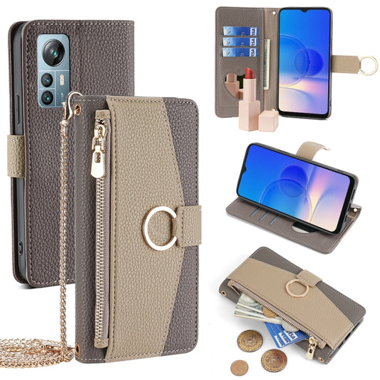 For Blackview A85 Crossbody Litchi Texture Leather Phone Case(Grey) - More Brand by buy2fix | Online Shopping UK | buy2fix