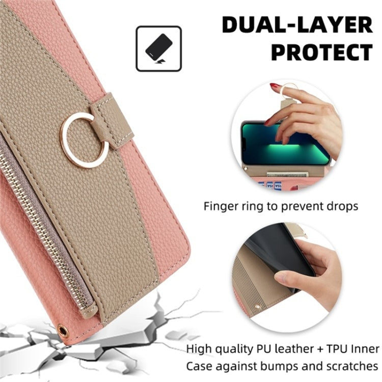 For Blackview Oscal C30 / Oscal C30 Pro Crossbody Litchi Texture Leather Phone Case(Pink) - More Brand by buy2fix | Online Shopping UK | buy2fix