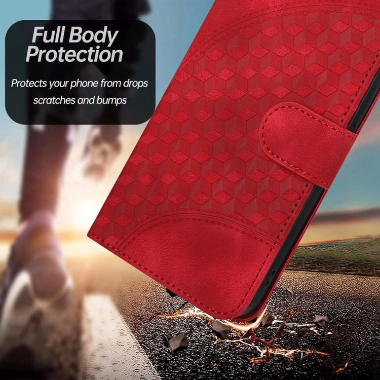 For Motorola Moto G Stylus 5G 2024 YX0060 Elephant Head Embossed Phone Leather Case with Lanyard(Red) - Motorola Cases by buy2fix | Online Shopping UK | buy2fix