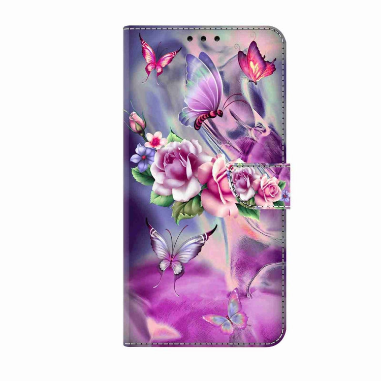 For Honor Magic5 Pro Crystal 3D Shockproof Protective Leather Phone Case(Butterfly) - Honor Cases by buy2fix | Online Shopping UK | buy2fix