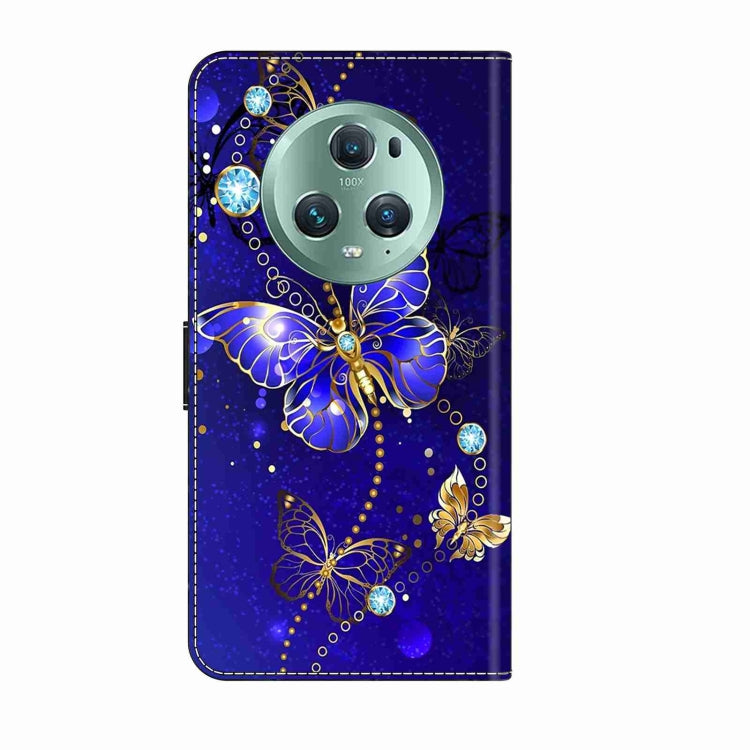 For Honor Magic5 Pro Crystal 3D Shockproof Protective Leather Phone Case(Diamond Butterfly) - Honor Cases by buy2fix | Online Shopping UK | buy2fix