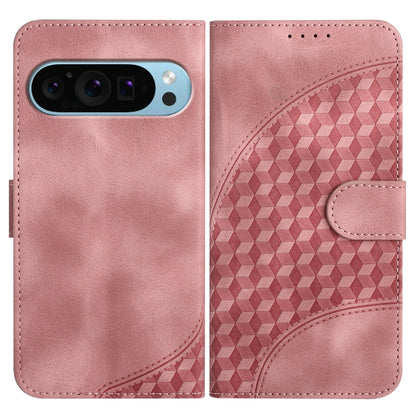 For Google Pixel 9 YX0060 Elephant Head Embossed Phone Leather Case with Lanyard(Pink) - Google Cases by buy2fix | Online Shopping UK | buy2fix