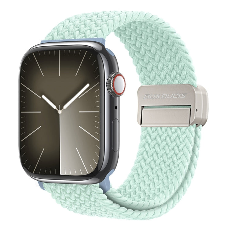 For Apple Watch Series 9 41mm DUX DUCIS Mixture Pro Series Magnetic Buckle Nylon Braid Watch Band(Light Mint) - Watch Bands by DUX DUCIS | Online Shopping UK | buy2fix