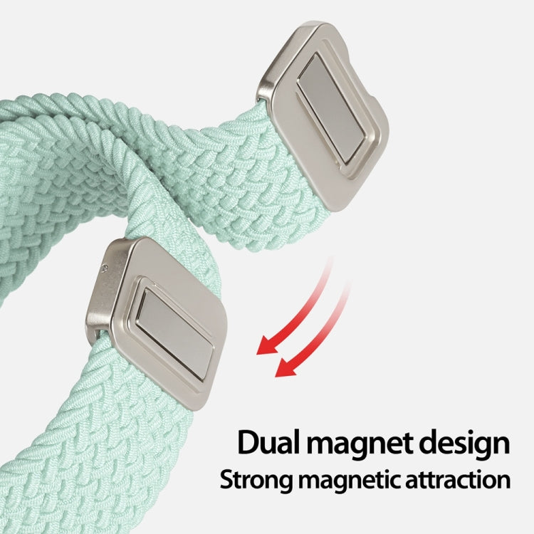 For Apple Watch SE 40mm DUX DUCIS Mixture Pro Series Magnetic Buckle Nylon Braid Watch Band(Light Mint) - Watch Bands by DUX DUCIS | Online Shopping UK | buy2fix