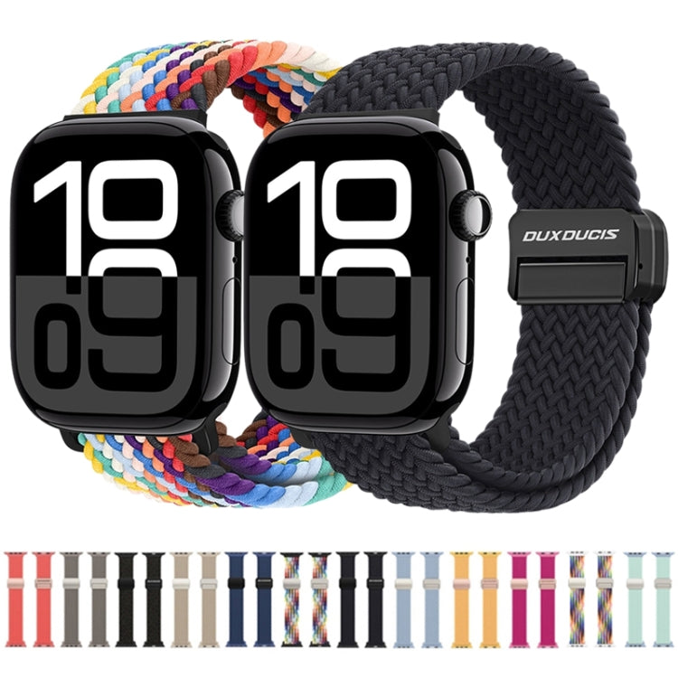 For Apple Watch Series 7 41mm DUX DUCIS Mixture Pro Series Magnetic Buckle Nylon Braid Watch Band(Light Mint) - Watch Bands by DUX DUCIS | Online Shopping UK | buy2fix