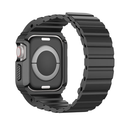 For Apple Watch Series 7 45mm DUX DUCIS OA Series Integrated Magnetic Watch Band(Black) - Watch Bands by DUX DUCIS | Online Shopping UK | buy2fix