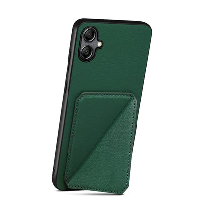 For Samsung Galaxy A24 Denior Imitation Calf Leather Back Phone Case with Holder(Green) - Galaxy Phone Cases by Denior | Online Shopping UK | buy2fix