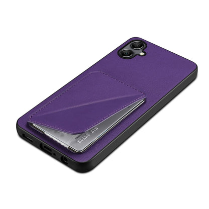 For Samsung Galaxy A32 5G Denior Imitation Calf Leather Back Phone Case with Holder(Purple) - Galaxy Phone Cases by Denior | Online Shopping UK | buy2fix