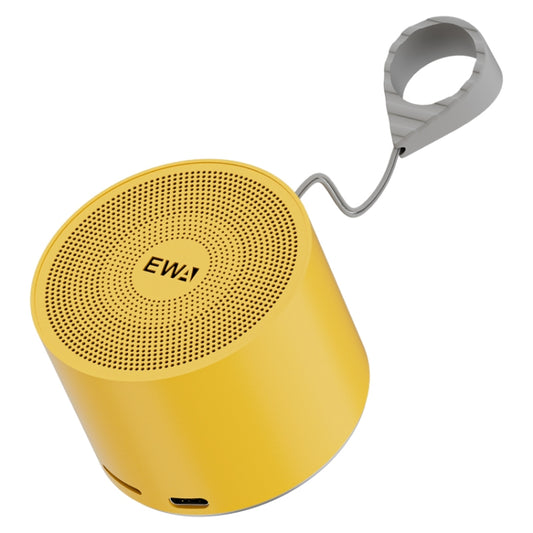 EWA A129 Mini Bluetooth 5.0 Bass Radiator Metal Speaker(Yellow) - Mini Speaker by EWA | Online Shopping UK | buy2fix