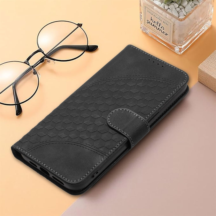 For Xiaomi Redmi K70 YX0060 Elephant Head Embossed Phone Leather Case with Lanyard(Black) - K70 Cases by buy2fix | Online Shopping UK | buy2fix