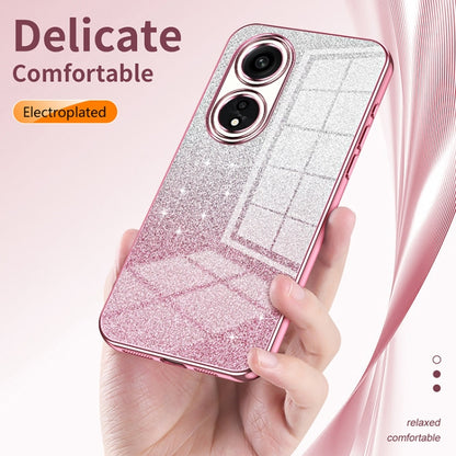 For OPPO Reno6 Pro+ Gradient Glitter Powder Electroplated Phone Case(Purple) - OPPO Cases by buy2fix | Online Shopping UK | buy2fix