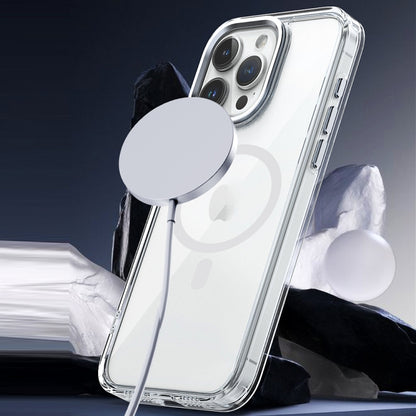 For iPhone 14 MagSafe Magnetic Clear Phone Case(Transparent) - iPhone 14 Cases by buy2fix | Online Shopping UK | buy2fix