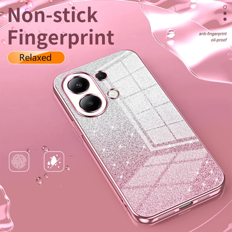 For Xiaomi Redmi Note 10 5G / Note 10T 5G Gradient Glitter Powder Electroplated Phone Case(Silver) - Xiaomi Cases by buy2fix | Online Shopping UK | buy2fix