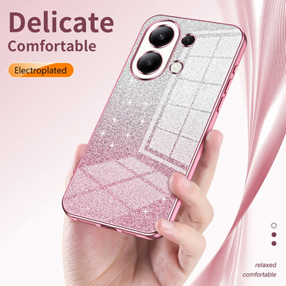 For Xiaomi Redmi Note 13 Pro 4G Gradient Glitter Powder Electroplated Phone Case(Pink) - Note 13 Pro Cases by buy2fix | Online Shopping UK | buy2fix