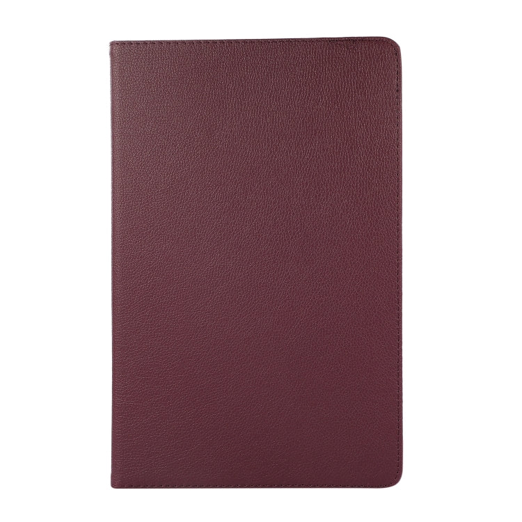 For Lenovo Tab M11 / Xiaoxin Pad 11 2024 360 Degree Rotation Litchi Texture Leather Tablet Case(Purple) - Lenovo by buy2fix | Online Shopping UK | buy2fix