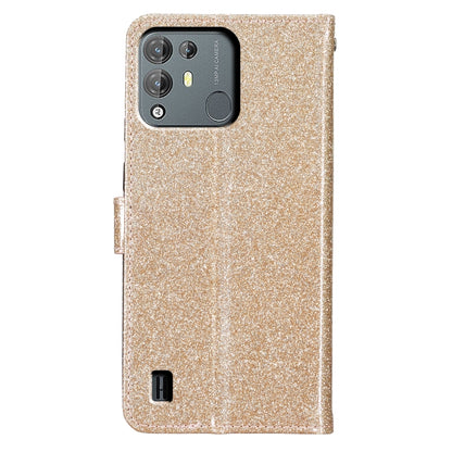 For Blackview A55 Pro Glitter Powder Flip Leather Phone Case(Gold) - More Brand by buy2fix | Online Shopping UK | buy2fix