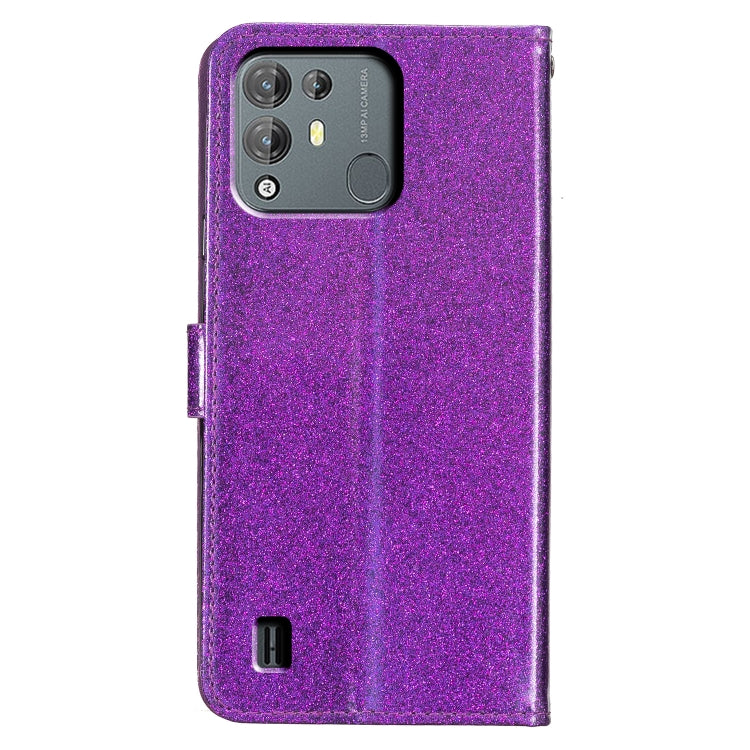 For Blackview A55 Pro Glitter Powder Flip Leather Phone Case(Purple) - More Brand by buy2fix | Online Shopping UK | buy2fix