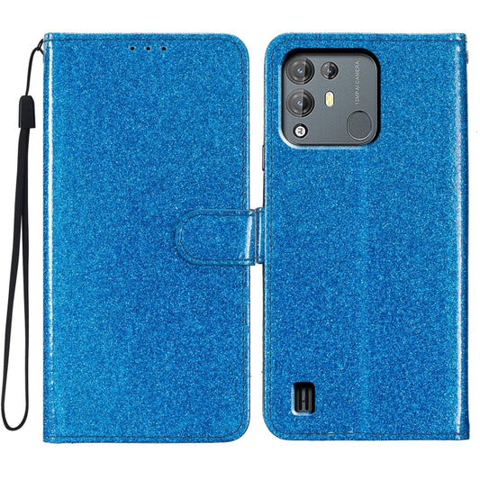 For Blackview A55 Pro Glitter Powder Flip Leather Phone Case(Blue) - More Brand by buy2fix | Online Shopping UK | buy2fix