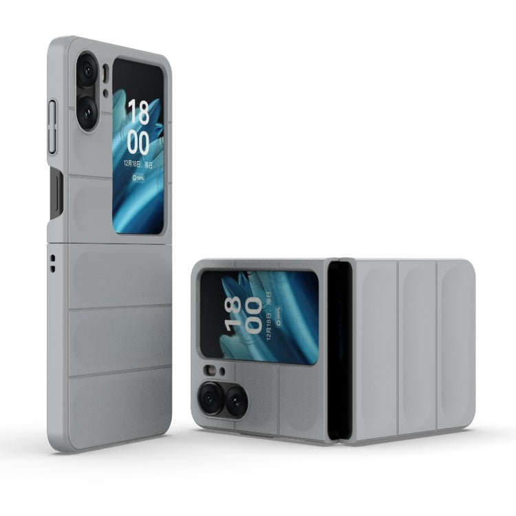 For OPPO Find N2 Flip Magic Shield Fold PC Shockproof Phone Case(Grey) - Find N2 Flip Cases by buy2fix | Online Shopping UK | buy2fix