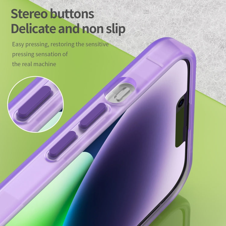 For iPhone 14 MagSafe Frosted Translucent TPU + PC Full Coverage Phone Case(Dark Purple) - iPhone 14 Cases by buy2fix | Online Shopping UK | buy2fix