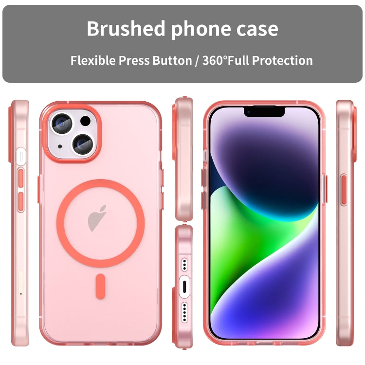 For iPhone 16 Plus MagSafe Frosted Translucent TPU + PC Full Coverage Phone Case(Red) - iPhone 16 Plus Cases by buy2fix | Online Shopping UK | buy2fix