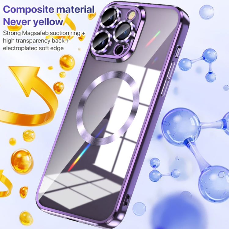 For iPhone 13 Pro MagSafe CD Texture Metal Lens Frame Full Coverage Phone Case(Silver) - iPhone 13 Pro Cases by buy2fix | Online Shopping UK | buy2fix