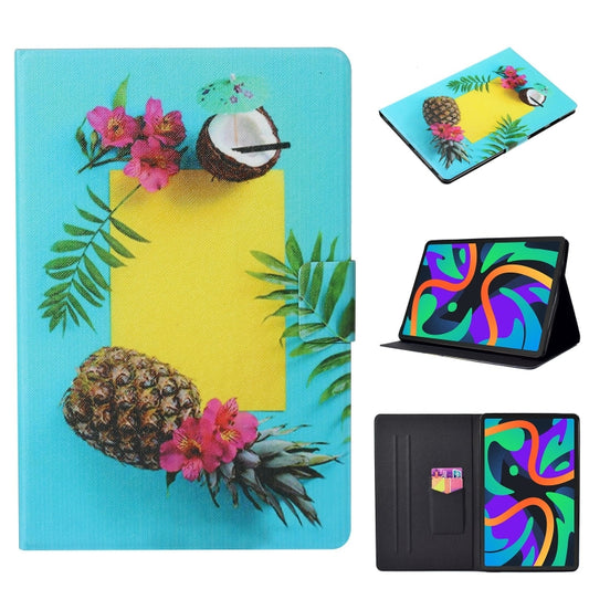 For Lenovo Tab M11/ Xiaoxin Pad 11 2024 Voltage Coloured Drawing Smart Leather Tablet Case(Pineapple) - Lenovo by buy2fix | Online Shopping UK | buy2fix