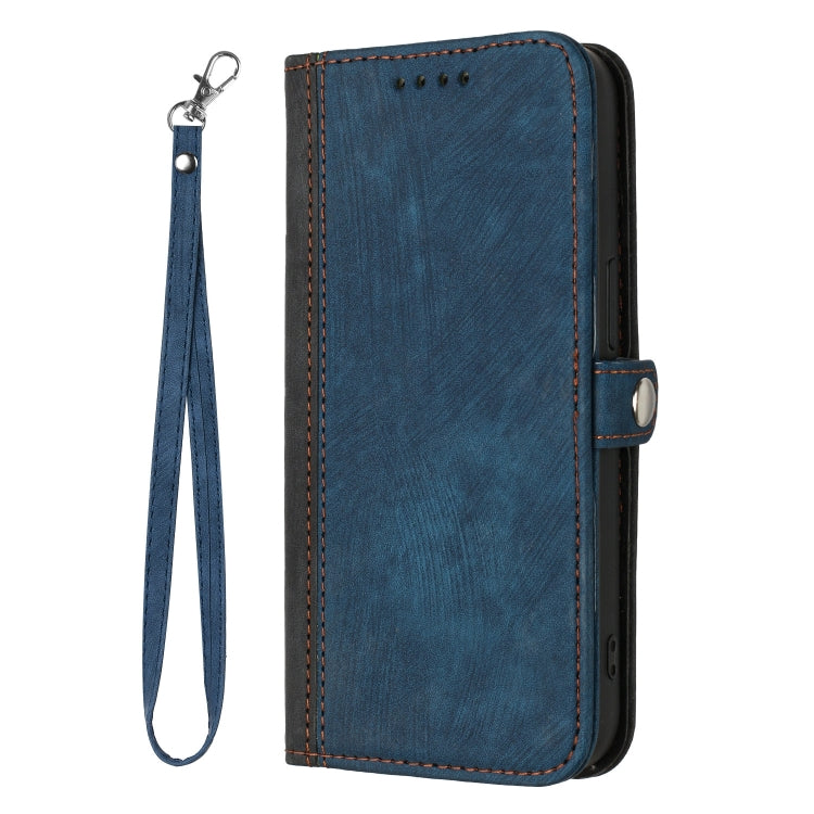 For Google Pixel 9 Side Buckle Double Fold Hand Strap Leather Phone Case(Royal Blue) - Google Cases by buy2fix | Online Shopping UK | buy2fix