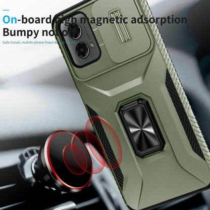 For Motorola Moto G 5G 2024 Sliding Camshield Holder Phone Case(Alpine Green) - Motorola Cases by buy2fix | Online Shopping UK | buy2fix