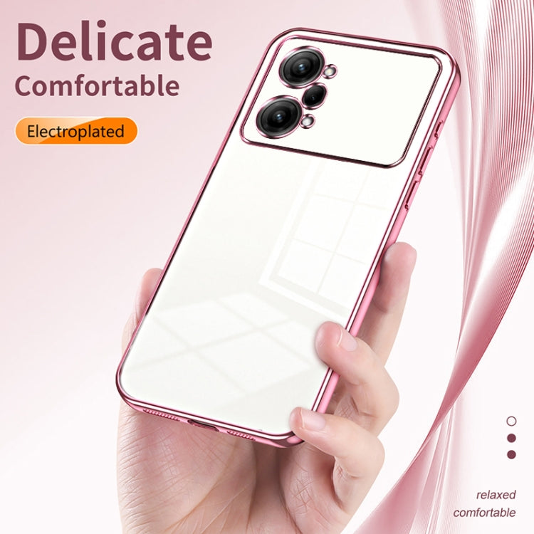 For OPPO K10 Pro Transparent Plating Fine Hole Phone Case(Purple) - OPPO Cases by buy2fix | Online Shopping UK | buy2fix