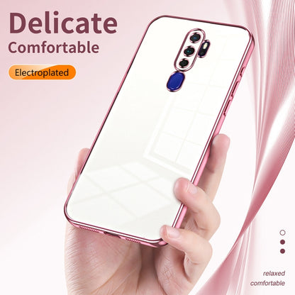 For OPPO A11x / A9 2020 Transparent Plating Fine Hole Phone Case(Silver) - OPPO Cases by buy2fix | Online Shopping UK | buy2fix