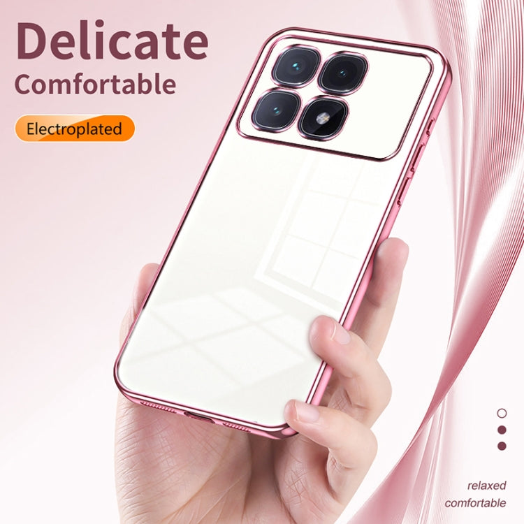 For Xiaomi Redmi K70 Ultra Transparent Plating Fine Hole Phone Case(Black) - Xiaomi Cases by buy2fix | Online Shopping UK | buy2fix