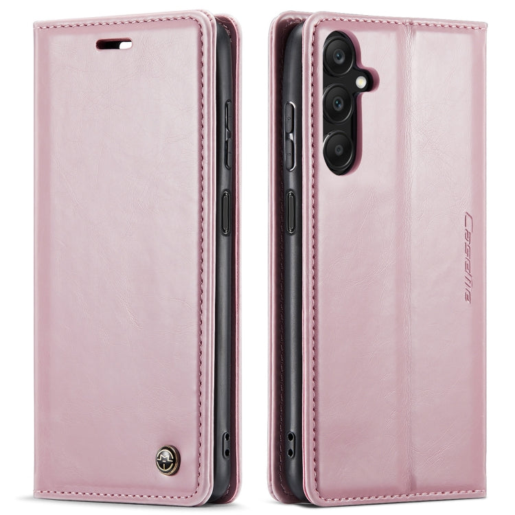 For Samsung Galaxy A25 CaseMe 003 Crazy Horse Texture Flip Leather Phone Case(Pink) - Galaxy Phone Cases by CaseMe | Online Shopping UK | buy2fix