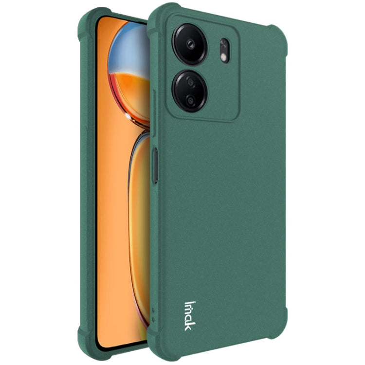 For Xiaomi Poco C65 4G/Redmi 13C 4G imak Shockproof Airbag TPU Phone Case(Matte Green) - 13C Cases by imak | Online Shopping UK | buy2fix