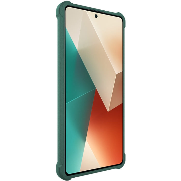 For Xiaomi Redmi Note 13 5G imak Shockproof Airbag TPU Phone Case(Matte Green) - Note 13 Cases by imak | Online Shopping UK | buy2fix