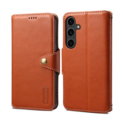 For Samsung Galaxy S24+ 5G Denior Cowhide Texture Wallet Style Leather Phone Case(Brown) - Galaxy S24+ 5G Cases by Denior | Online Shopping UK | buy2fix