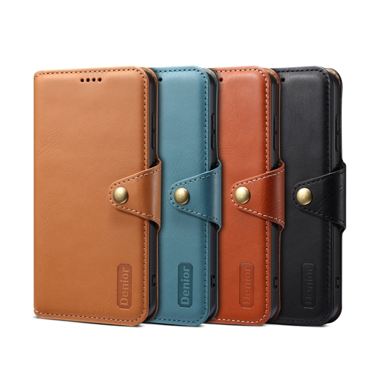 For Samsung Galaxy S24+ 5G Denior Cowhide Texture Wallet Style Leather Phone Case(Blue) - Galaxy S24+ 5G Cases by Denior | Online Shopping UK | buy2fix