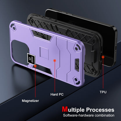 For Xiaomi Redmi Note 13 Pro 4G Global 2 in 1 Shockproof Phone Case(Purple) - Note 13 Pro Cases by buy2fix | Online Shopping UK | buy2fix